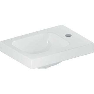 Geberit Handwaschbecken iCon Light 38x28cm, Hahnl. re, ohne Überlauf, weiß