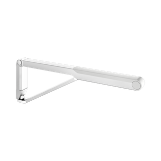 Keuco WC-Stützklappgriff AXESS Care Aluminium silber-eloxiert/weiß, 700mm