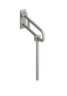 HEWI Stützklappgriff 801 600mm, fe-grau, f., mit Fußstütze, matt