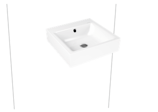 Kaldewei Wand-Waschtisch PURO 3163 46x46cm, 3 Hahnl., P-E, schwarz matt 100
