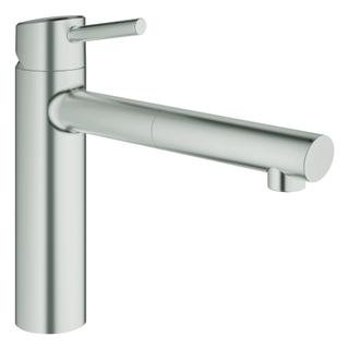 GROHE Spültisch-Einhebelmischer Concetto 1/2", mittelh. Ausl, ausz. M-Ausl, sst