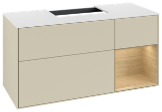 V&B WT-Unterschrank Wandbel. Finion 120cm, Pl w m, Rg re Oa ven, si Gr m Lac