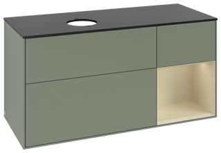 V&B WT-Unterschrank Wandbel. Finion 120cm, Pl bla m, si Gr m Lac, Oli. m Lac