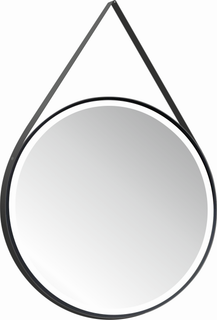 AS LED-Leuchtspiegel Eleganza 60cm, rund, Lederschlaufe