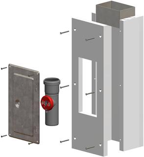 ATEC Kontroll-Rohr-Set PolyCase DN 60, 150x200mm, L30, m Schachtelem., w