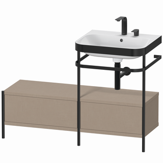 DU MWT m.Metallkons.,HD2+,1SK l., 2 HL 850x1200x490mm,bst.,Leinen ES Ahorn bs