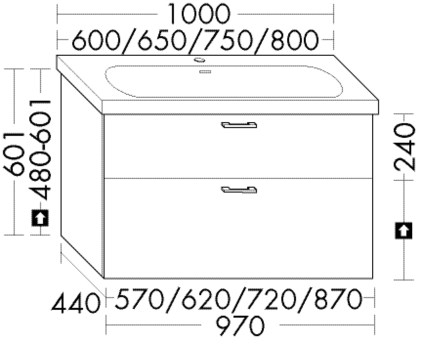 Artikelbild 1 des Artikels „Burgbad WT-Unterschrank Laufen Lua sys30 62x44x60,1cm, PG4, 1 Schublade, 1 Auszug 62 x 44 x 60,1 cm | PG4“