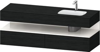 Duravit EinbauWT-Möbel-Set Qatego 160x50x60cm, Kon-WTU, B, B r, w g/Ei sw