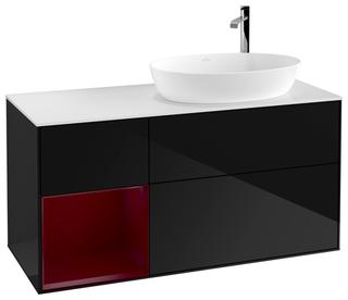 V&B WT-Unterschrank Wandbel. Finion 120cm, Pl w m, Rg Peo m Lac, glo bla Lac
