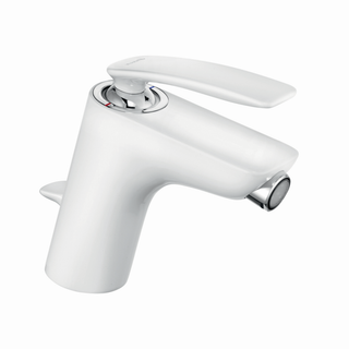 Kludi Balance Bidet-Einhebelmischer mit Ablaufgarnitur, weiß/chrom