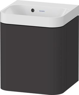 Duravit Möbelwaschtisch Happy D.2 Plus 40x36cm, 1 T, An re, o. HL, graph matt