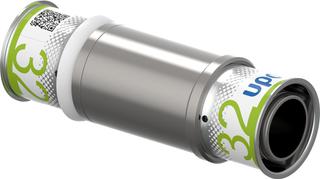Uponor Schiebekupplung S-Press PLUS 32x32mm, verlängerte Stützhülse