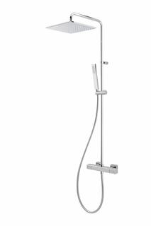 Herzbach Duschsäule Living Spa soft m Br.-Thermostat und Stabbrause, chrom