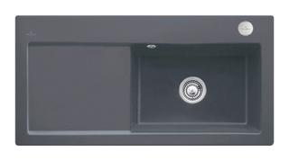 V&B Spüle Subway 60 XL li, m Abl.garn + Exzenter, gra C-plus