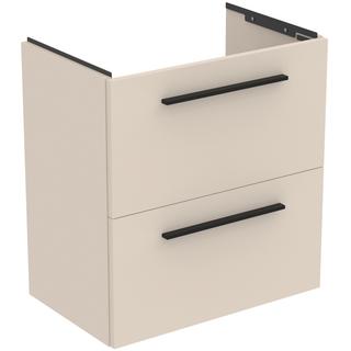 IS Möbel-Waschtischunterschrank i.life S 2 Auszüge, 60x37,5x63cm, sandbeige matt