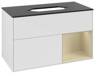 V&B Waschtisch-Unterschrank Finion 100x60,3 cm, Rg r si G m La, glo wh. Lac