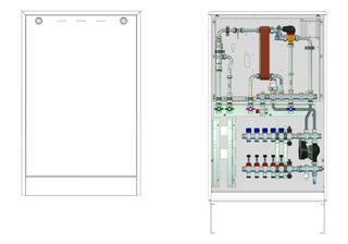 Strawa FWS Friwara WS-17-FBR-CU-AP-63 3 Heizkreise, im AP-Schrank PWÜ 17 l/min