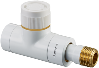 Oventrop Thermostatventil Baureihe E DG, DN 15, MS, weiß pulverbeschichtet