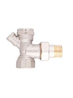 AFRISO Heizkörperrücklaufverschraubung 454Q M Eck DN 15 Rp1/2 x R1/2
