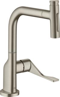 hansgrohe SPT 230 Se 2jet Axor Citterio m Ausziehbrause und sBox, brushed nickel