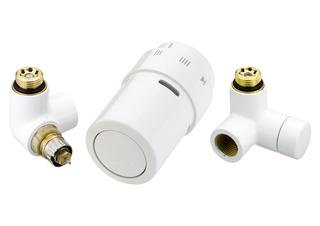 Danfoss Armaturen-Set X-tra Collection Ventil-Geh. RA-URX, li, weiß RAL 9016