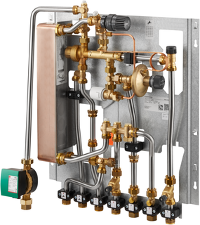 Oventrop Wohnungsstation Regudis W-HTF Leistungsb. 3, max 17 l/m., nickelgel.