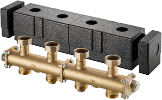 Oventrop Modulverteiler DN 25, m Iso., MS, f 3 HK, für Regumat