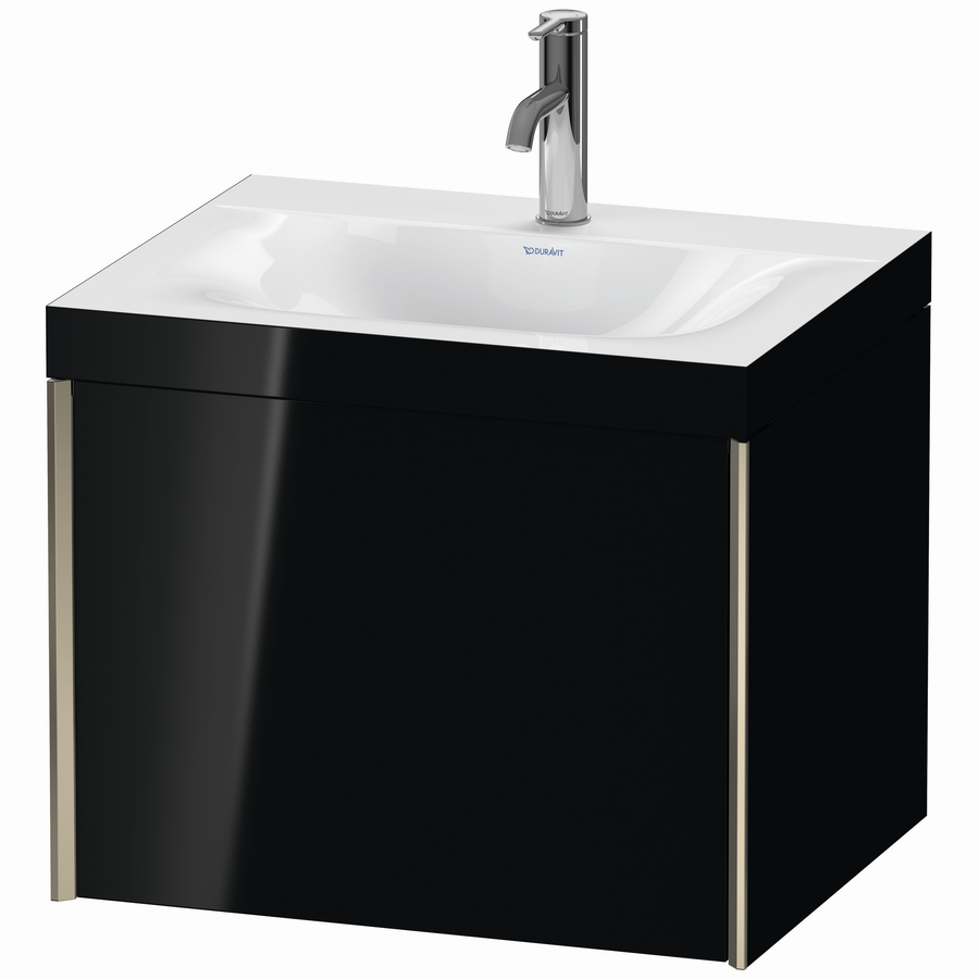Artikelbild 1 des Artikels „Duravit WT-Unterschrank c-bonded XViu 60x48cm, 1 AZ, 1 HL, C m, Rah. C, sw hgl Rahmen C | schwarz Hochglanz“