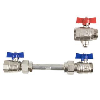 Strawa Anschl.-Garn e-class AG-WMZ-1F 1" AG/ 3/4" AG, BL 263mm, var., WMZ-Rohr
