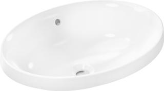 hansgrohe Einbauwaschtisch Xuniva D 550x400mm, o. Hahnl., o. ÜL, SC, weiß