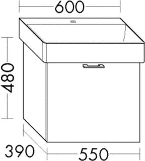 Waschtischunterschrank Diago 1 Auszug
