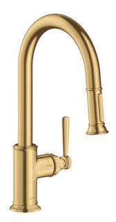 hansgrohe SPT-EHM 180 Axor Montreux mit Ausziehbrause, brushed gold optic