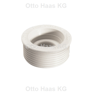 HAAS Gummi-Spülrohrverb. Euro-Universal 24/37x60x25mm, weiß, für Euro-WC
