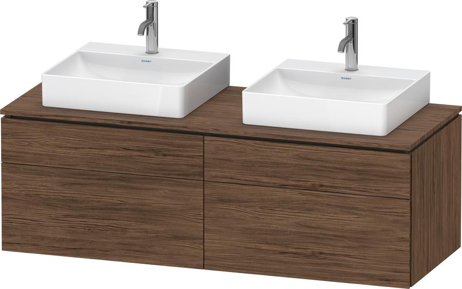 Artikelbild 1 des Artikels „Duravit Waschtisch-Unterschrank L-Cube 142x55x48,2cm, 2 SBK, N dkl., Aho beids. nussbaum dunkel | Ahorn beidseitig“