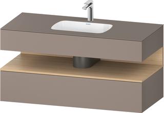 Duravit EinbauWT-Möbel-Set Qatego 120x55x60cm, Ei nat/b ma, Konsolen-WTU