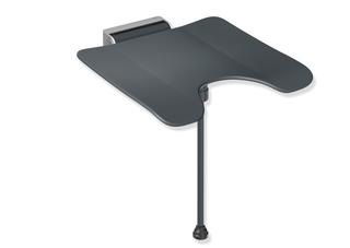 HEWI Duschklappsitz System 900 ES geschli., PA anthr., m S-Ausschn.