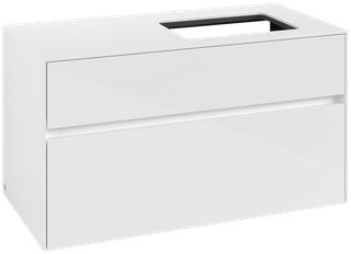 V&B Waschtischunterschrank Collaro 100x54,8x50cm, WT rechts, glossy white