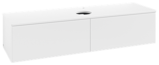 V&B WT-Unterschrank o. F-Struktur Antao 160x50cm, HL, WBP-farbe Lac, wh. m Lac