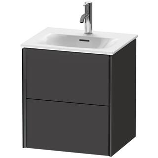 Duravit Waschtisch-Unterschrank XViu 51x42x55,7cm, 2 La, sw m, graph matt