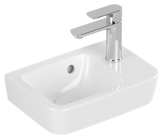 V&B Handwaschbecken Compact O.Novo 36x25cm, ek, B li, m Hahnl., m ÜL, we C+