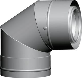 Wolf Bogen 87Gr, DN 80/125, konz., Edelstahl/PP