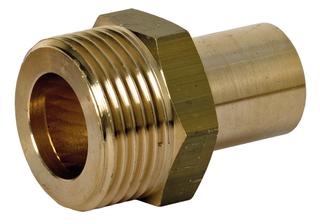 Leifeld Einstecknippel EUROTIS 22mm-3/4" AG, Wellrohr/Kupferrohr, fl.