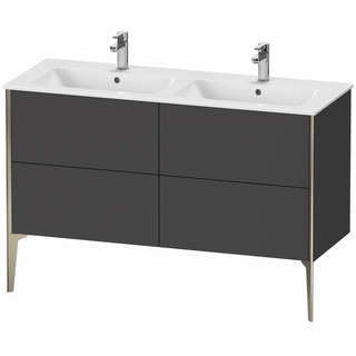 DU WTU bodenst. XViu 594x1280x480mm 4 Ausz.champ. matt/graph matt ES Ah. li
