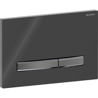 Geberit Betätigungsplatte Sigma50 Square Platte sw, Pl/T SW-chrom, f 2-Mg-Spül.