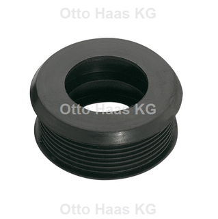 HAAS Euro-WC-Verbinder 38x63x32mm, ohne Rosette, schwarz