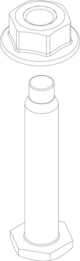 Artikelbild 1 des Artikels „BOSCH Ersatzteil TTNR: 8737709304 Mutter M6 + Schraube M6x30-5.8 “