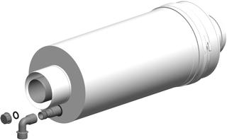 ATEC Absorptions-Schalldämpfer LAS ASD/TWIN 12, 716mm, d 250mm, 20 dB, a KS
