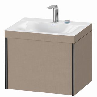 DU WTU XViu / Viu, 1 Ausz, 503x600x480mm 2 HL, schw. m/ leinen, Rahmen 75 ES Ah.