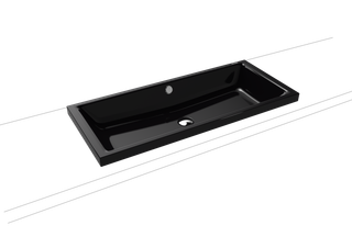 Kaldewei Aufsatzwaschtisch PURO S 3174 90x38,5, o. Hahnl., we., P-E, schwarz