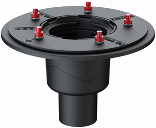 ACO Dachablauf Passavant Spin DN70/90Grad Guss Pressflansch
